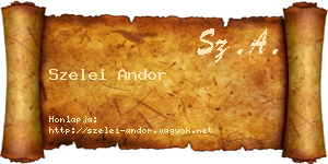 Szelei Andor névjegykártya